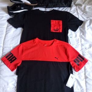 🆕 Set Of Men's Puma Black and Red T-Shirts